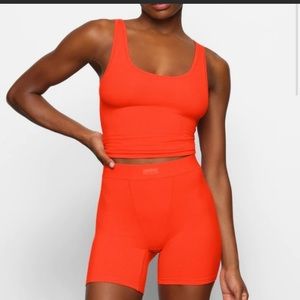 NWT Skims Soft Lounge Boxer Shorts Fire